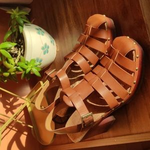 Vintage Style Kork Clog Heels